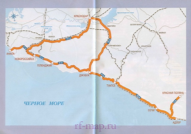 Карта Черноморского Побережья Фото