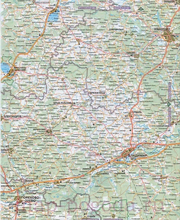 Карта Владимирской Области Фото