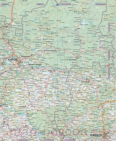 Карта Удмуртии Фото
